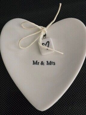 Mr and Mrs Ring Tray | White